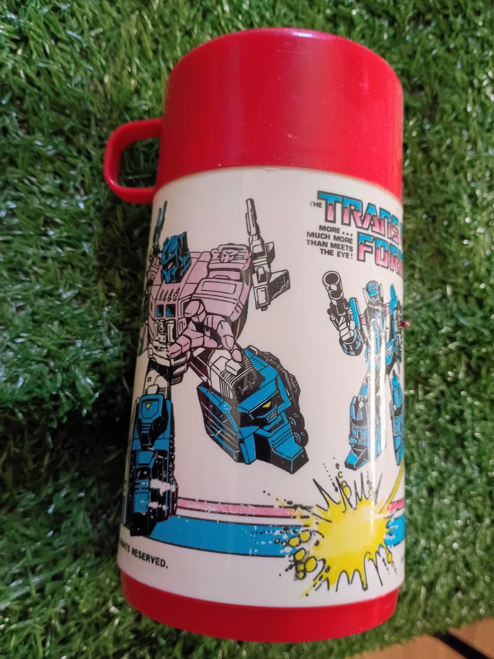 Thermos Red and White Transformers Graphic Drink Thermos